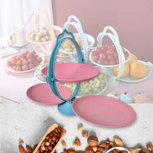 Foldable Fruit Plate Candy Dish | Multi Use Mirror Shape Dried Fruit Tray (1 Set)